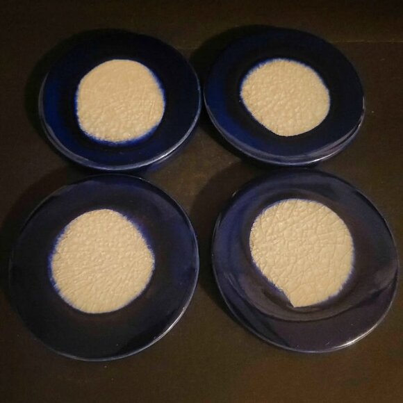 Set Of Four Handcrafted Ceramic Geode-Style Coasters - Picture 1 of 6